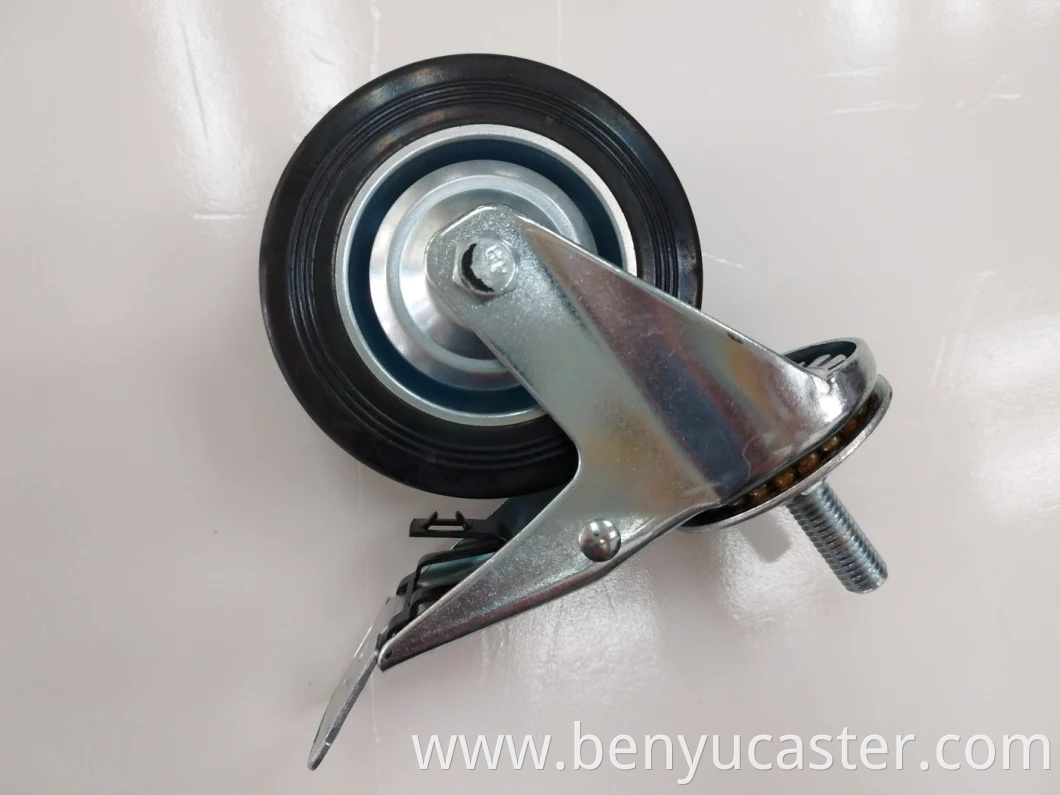 3-8" Industrial Casters Wheel with Rubber PVC TPU Nylon TPR PU in China with ODM OEM Manufacturing